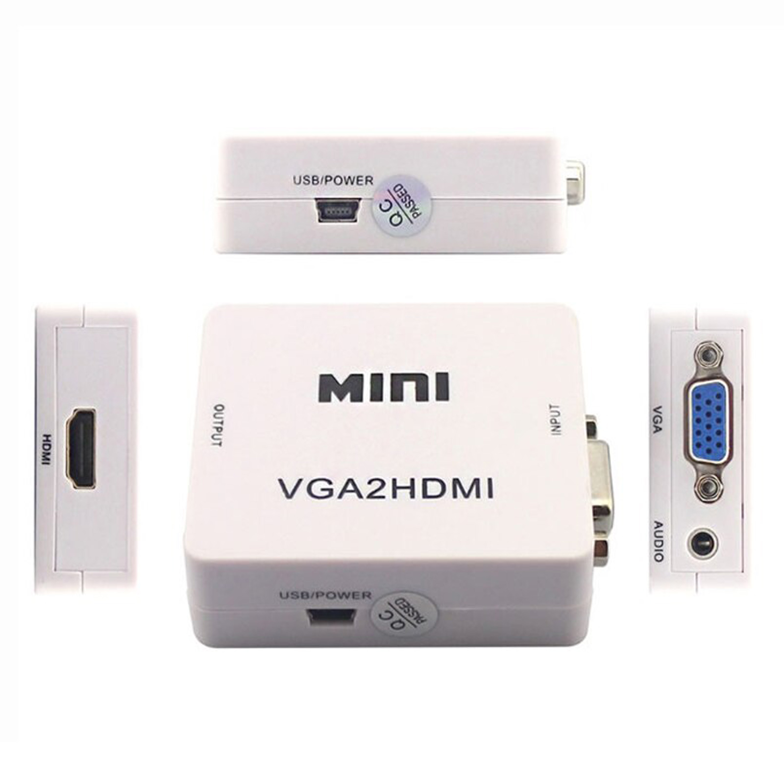 Convertidor VGA A HDMI Adaptador VGA-HDMI Audio